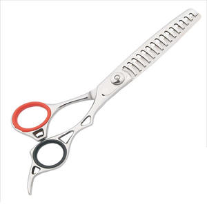 Tijeras de Adelgazamiento de Acero Inoxidable con Acabado Pulido y Anillo de Goma, Tijeras Profesionales de Salón para Texturizar y Mezclar el Cabello - Product Image 2