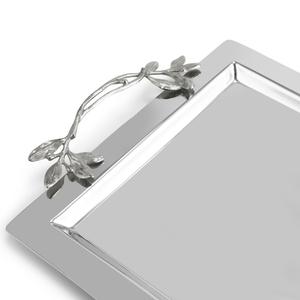 ถาดเสิร์ฟอาหารเคลือบเงินสำหรับบ้านโรงแรมและร้านอาหารจานเสิร์ฟอาหารจานสแตนเลสทันสมัย - Product Image 4