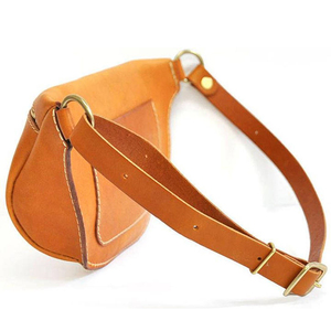 Sac de poitrine de voyage unisexe en cuir véritable marron de qualité supérieure Keven Impex, fermeture éclair, imperméable, forme coussin, 21L, souple - Product Image 2