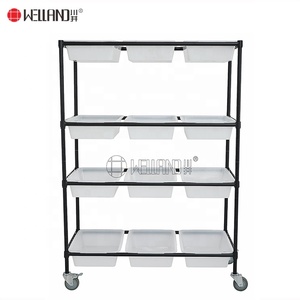 Carro de almacenamiento ajustable de 4 niveles para pedidos de comercio electrónico - Product Image 1