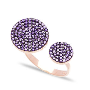 Bague en pierre d'améthyste, bijou artisanal à la mode, tendance, vente en gros, - Product Image 1