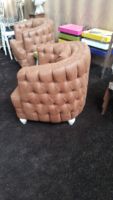 Canapé Chesterfield moderne turc avec cadre en bois massif et revêtement en tissu capitonné, convertible en lit, pour appartement, salon, entrepôt, centre commercial