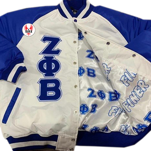 Vêtements personnalisés pour femmes Zeta Phi Beta Sorority vêtements brodés Ombre Baseball Varsity Letterman veste attirail grec - Product Image 2