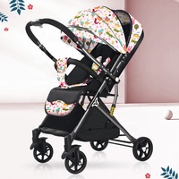 Landau pour nouveau-né Poussette de luxe bidirectionnelle 360 Rotation Trolley Voyage Pas cher Poussette pour bébé