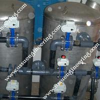 Filtro de carbono para tubería de superficie, sistema de pretratamiento de agua, alta calidad, Color azul, con tanque FRP, 10 m3/h