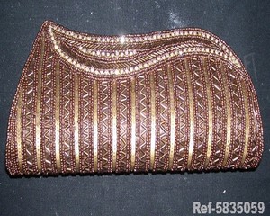 Lowellcraft Womens Evening <b>Clutch</b> Purse with Glitter Decoration Chain Strap Flap Closure up to 1L Capacity for Party & <b>Wedding</b> - Product Image 3