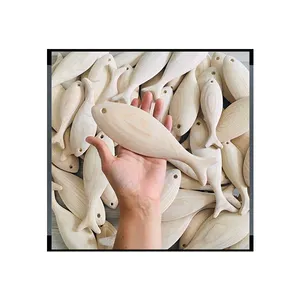 Petit poisson en bois bleu de chine, article UNIQUE pour décoration, JUHI (WS: 84 383184754)