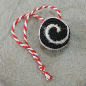 Black and White Swirl Ball, Manufactured using 100% wool