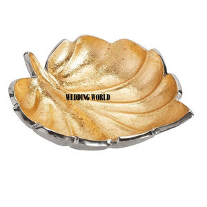 ถาดเสิร์ฟรูปใบไม้สำหรับตกแต่งโรงแรมถาดโลหะแนววินเทจสำหรับตกแต่งโรงแรม - Product Image 5