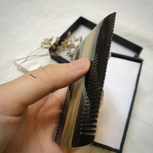 [MEILLEURES VENTES] Peignes en corne naturelle Huong Dang, faits à la main, luxueux, élégants, de haute qualité, design à deux têtes pour le soin de la barbe et des cheveux, cadeau - Product Image 5