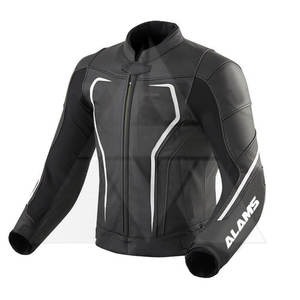 Vestes de moto classiques en cuir pur, noir, de haute qualité, vente en gros - Product Image 5