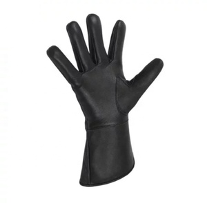 ถุงมือหนังนิ่มสีดำสำหรับผู้ชาย, ถุงมือผ้าฝ้าย - Product Image 2