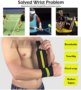 Bracelet de sport réglable en 2 pièces Bandage élastique pour haltérophilie Support de poignet respirant personnalisé - Product Image 2