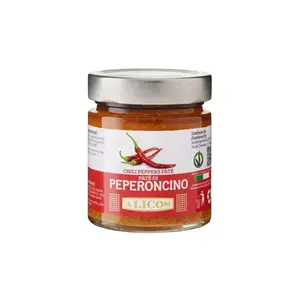 Made In Italy Ready To Eat Food Salty And Spicy190 G Glass Jar Red Hot Chili Peppers Pate For Condiment