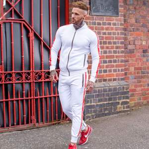 Survêtement de 2 pièces pour femme, en coton polaire, avec fermeture éclair complète, doublure latérale, tendance, en vente - Product Image 2