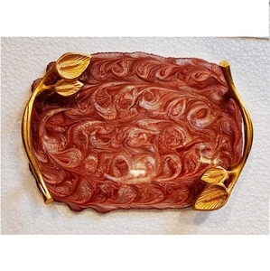 Plateau de service en résine époxy de qualité supérieure, Rectangle robuste, sous-verre en résine, plateau époxy pour le meilleur plateau cadeau - Product Image 6