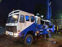 Foreuse rotative PDTHR-200 d'occasion montée sur camion pour puits d'eau, profondeur max. 200m, haute performance diesel, Égypte, Inde, avec chaîne, courroie et crochet