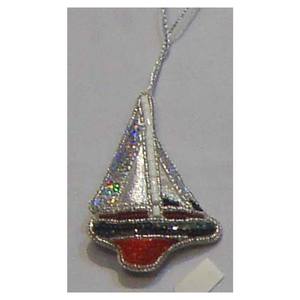 Christmas Hanging Ornament Exquisite Boat Shape With Handmade - Product Image 1
