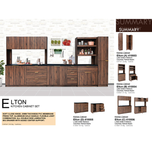 Rắn tủ bếp gỗ 410005 hiện đại hạt Hội Đồng Quản trị lưu trữ phòng khách đồ nội thất PVC màng Báo Chí Top Modular mềm đóng - Product Image 2