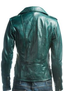 Chaqueta de motorista con cremallera para hombre, de cuero de vaca negro de alta calidad, disponible en todos los colores de cuero, hecha en pakistán - Product Image 3