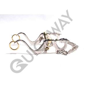 Brocas de piel de serpiente trenzada, con cadena curva - Product Image 5