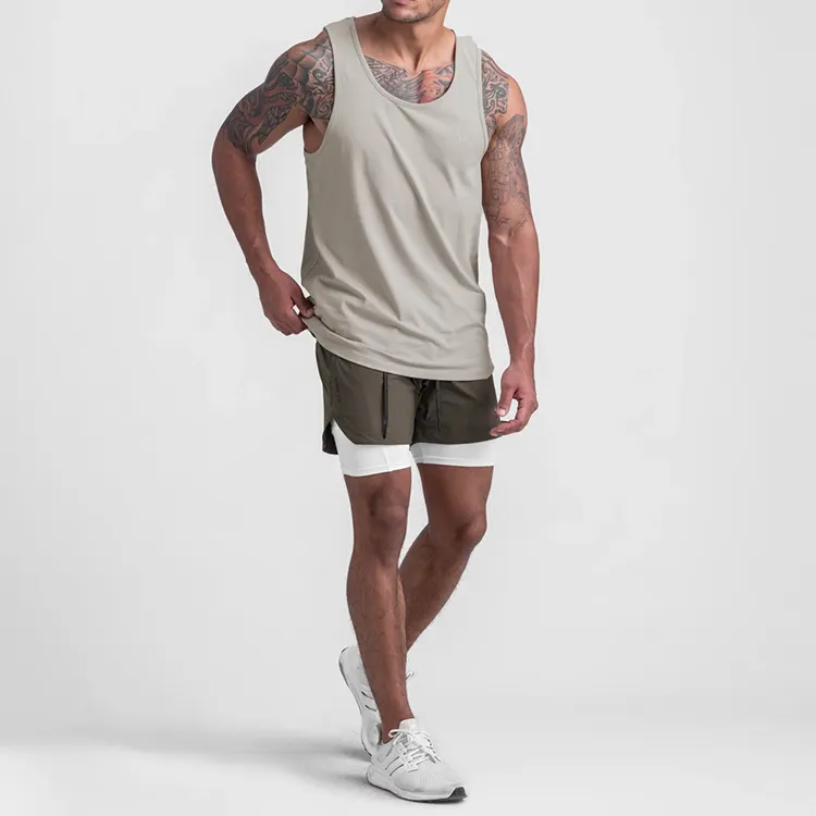 OEM custom logo Sports Tank Top For Men'S Marathon Running Basketball Training Casual Gym Men'S Tank Tops fitness