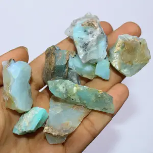 100% Natural Peruvian Blue Opal Cabochon Amazing Precious Gemstone Wholesale Energy Healing Tumbled Rough Gemstones