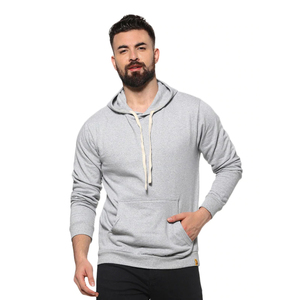 Pull-over à capuche personnalisé grande taille pour hommes Sweat-shirt à capuche surdimensionné respirant polaire vierge solide motif doublé Techniques lavées - Product Image 2