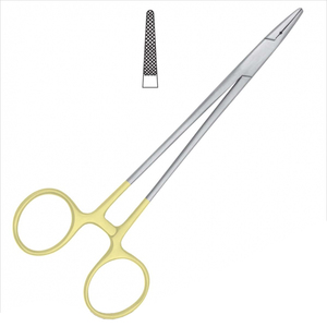 Pegangan jarum <span class=keywords><strong>DeBakey</strong></span> profesional <span class=keywords><strong>Forceps</strong></span> dengan TC baja tahan karat tang bedah dibuat di Pakistan
