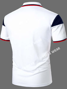 Polo a rayas para hombre, camisa de alta calidad con diseño de bloque de Color - Product Image 6