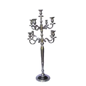 铸铝烛台，用于镜面抛光婚礼装饰烛台金属烛台