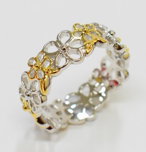 แหวน R-12511เงินและชุบทองทันสมัยเครื่องประดับอัญมณีตั้งฝาแหวนดีสำหรับปาร์ตี้ของขวัญวันครบรอบ - Product Image 3