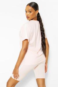 ชุดเสื้อผ้า2ชิ้นสำหรับผู้หญิง,ชุดเสื้อผ้าฤดูร้อนชุดเสื้อยืดแขนสั้นผ้าฝ้าย2022สำหรับผู้หญิงชุดนักขี่จักรยานกางเกงขาสั้น100% - Product Image 5