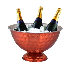 Bañera de bebidas de acero inoxidable con acabado martillado de cobre para botella de vino y cerveza, bañera de almacenamiento, Bar, uso en Hotel - Product Image 4