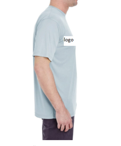 T-shirt de performance basique pour homme, 100 % polyester, anti-humidité, anti-bouloches, anti-déchirures, coupe décontractée, logo personnalisé - Product Image 3