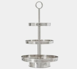 Support à gâteau élégant à 3 niveaux pour fête de mariage, maison et restaurant, plateau à gâteau en métal, fer galvanisé, métal poli - Product Image 4