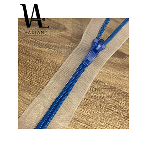 #5 en nylon transparent à fermeture à glissière avec curseur en plastique fin - Product Image 2