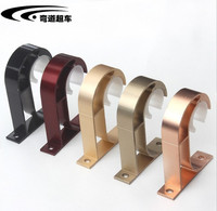 Supports de plafond de tige métallique pour rideaux, 1 pièce, support simple et double pour tringle à rideau en Aluminium