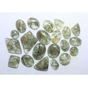 Cabujón de cristal rutilo verde Natural forma elegante suave de alta calidad para la fabricación de joyas cabujón liso de rutilo de piedras preciosas - Product Image 2