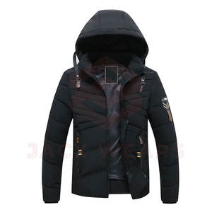 Veste matelassée à col montant en tricot pour homme, personnalisée, imperméable et coupe-vent, respirante, à capuche, décontractée pour l'hiver - Product Image 1