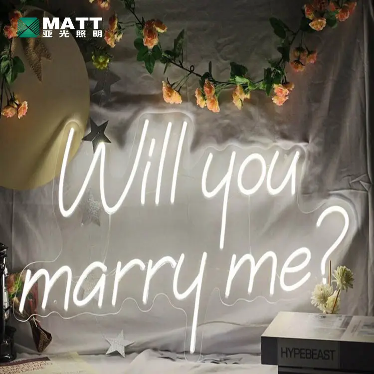マットドロップシッピングMOQカスタム花嫁はネオンサインになりません結婚式のパーティーの計画の装飾のために私と一緒にもっとよく結婚しますか