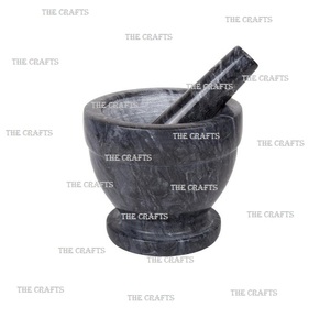 Mármol de color negro de la mejor calidad Imam Dasta para accesorios de cocina Juego de mortero y mortero a precios razonables - Product Image 1