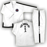 Seragam Taekwondo ITF Profesional Dobok dengan Bordir Custom untuk Dewasa