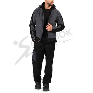 New Arrival Custom Design High Collar Softshell Jacket for Men's Wholesale Breathable Outdoor Mountain & Hiking Softshell Jacket - Product Image 3