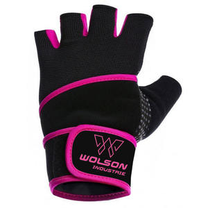 Guantes de gimnasia con logotipo personalizado para mujer, manoplas de levantamiento de pesas con logotipo personalizado de alta calidad, para entrenamiento, Fitness, levantamiento de pesas - Product Image 2