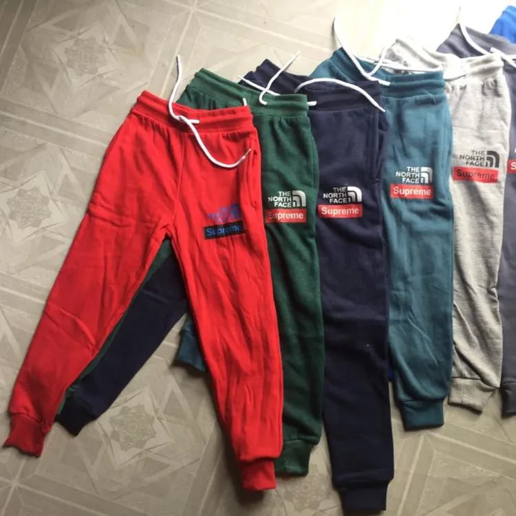 Leftover Garments Branded Labels Boys Kids Cotton Joggers Jogging Pants Tracker Bottom Fleece Casual Elastic Trouser 2-10 Years