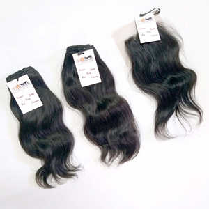 10a grado 100% pelo a granel peruano recto Virgen sin procesar indio crudo, paquetes de ondas profundas sueltas con cierre de encaje transparente - Product Image 2