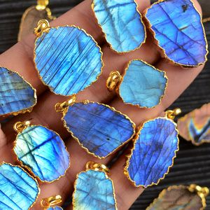 Labradorit-brazalete con colgante con letras del abecedario, colgante personalizado con letras de galvanoplastia, con piedra labradorita de destello azul - Product Image 6