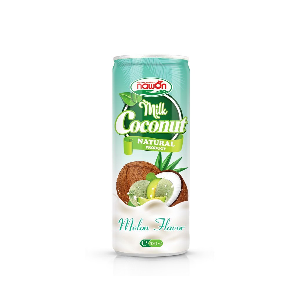 320ml NAWON Natural Coconut Milk Melon Flavor 100% Milk Coconut Wholesale Price OEM/ODM Vietnamese Beverage