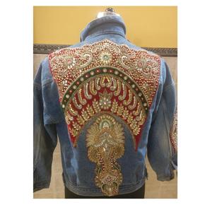 แจ็คเก็ตยีนส์สไตล์โบฮีเมียนลายชนเผ่า ดีไซน์ล่าสุด ปี 2018 - Product Image 4